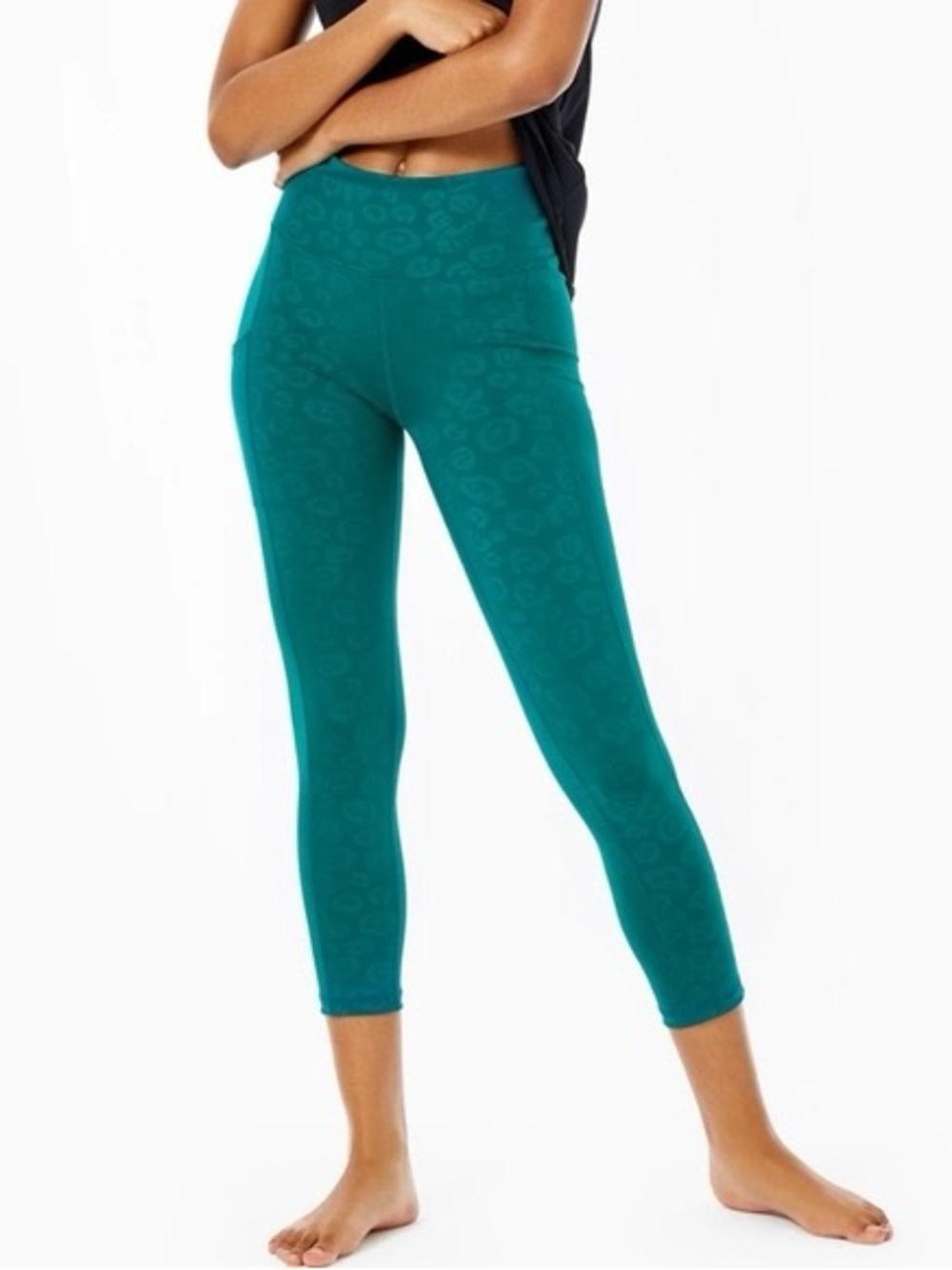 Lilly Pulitzer Luxletic Weekender High Rise Midi Green Leggings